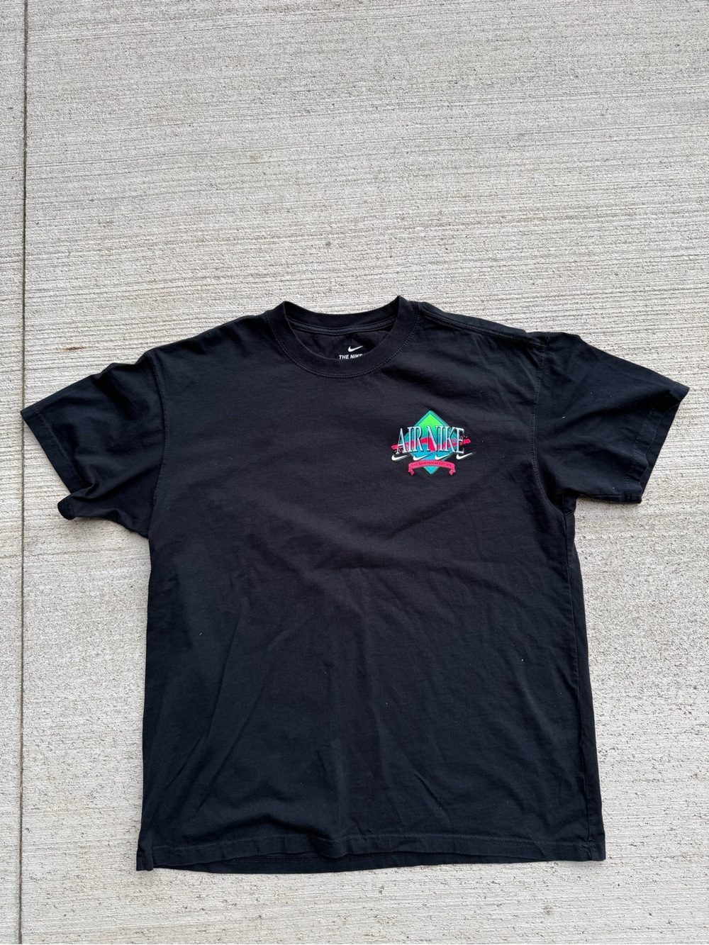 Nike Sportswear NSW DNA Air Graphic T-Shirt Black Neon Mens Large